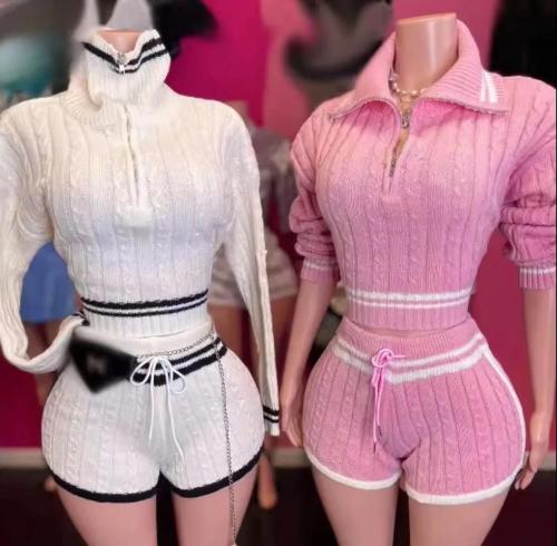 Fashion Sweater with Shorts Set #NOO