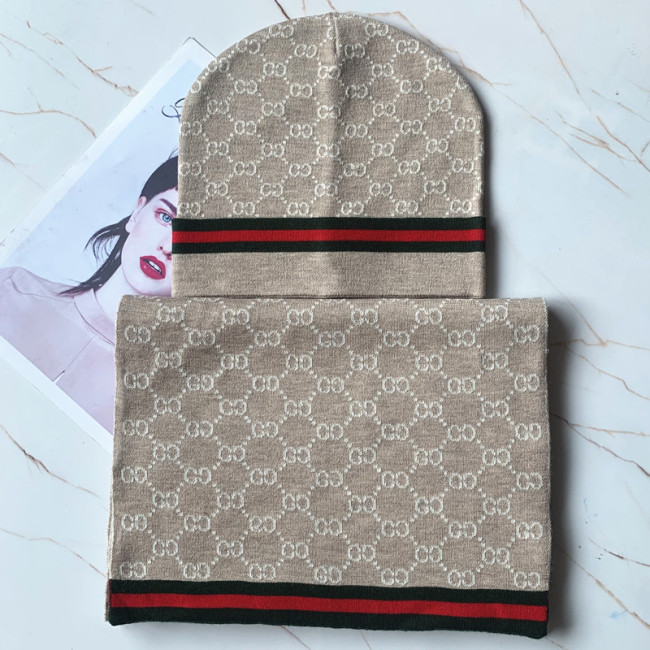 Fashion Scarf with Hat Set #LOV #GUI#DIO