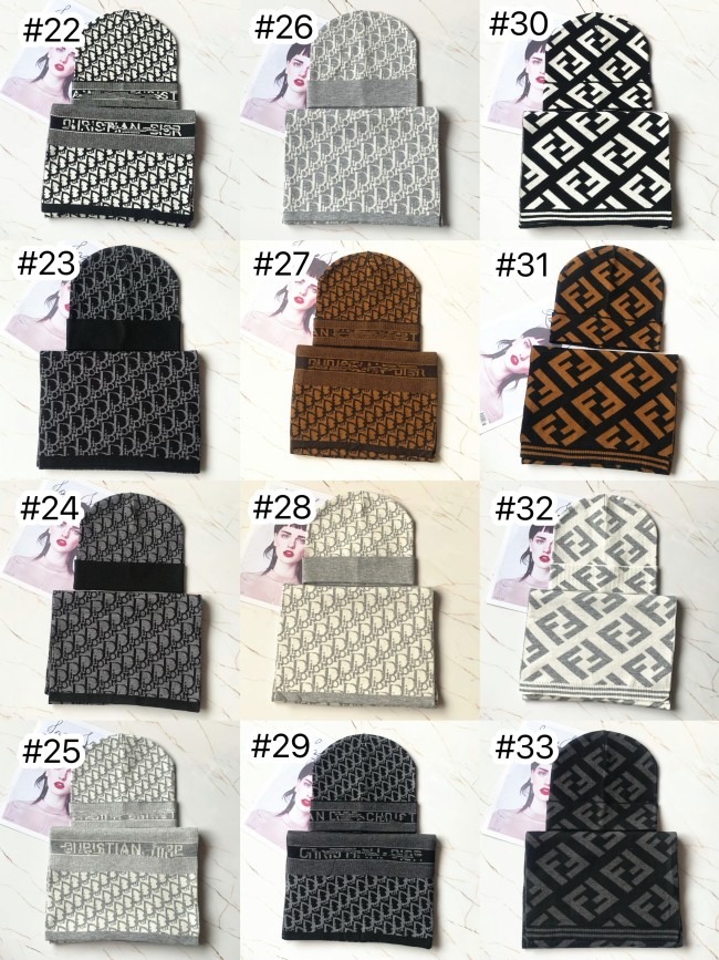 Fashion Scarf with Hat Set #LOV #GUI#DIO