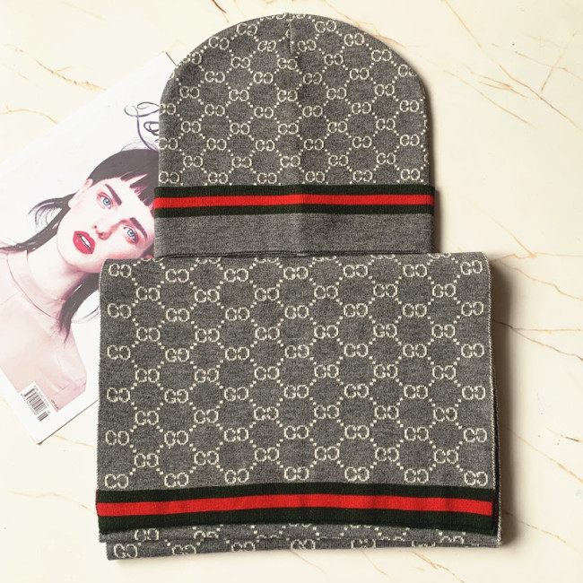Fashion Scarf with Hat Set #LOV #GUI#DIO
