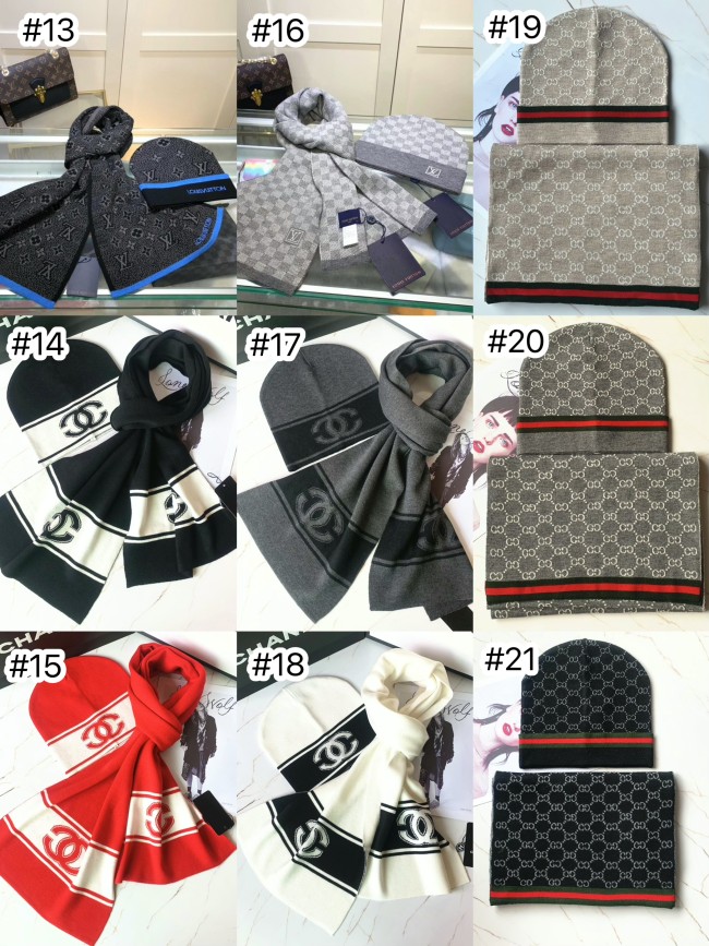 Fashion Scarf with Hat Set #LOV #GUI#DIO