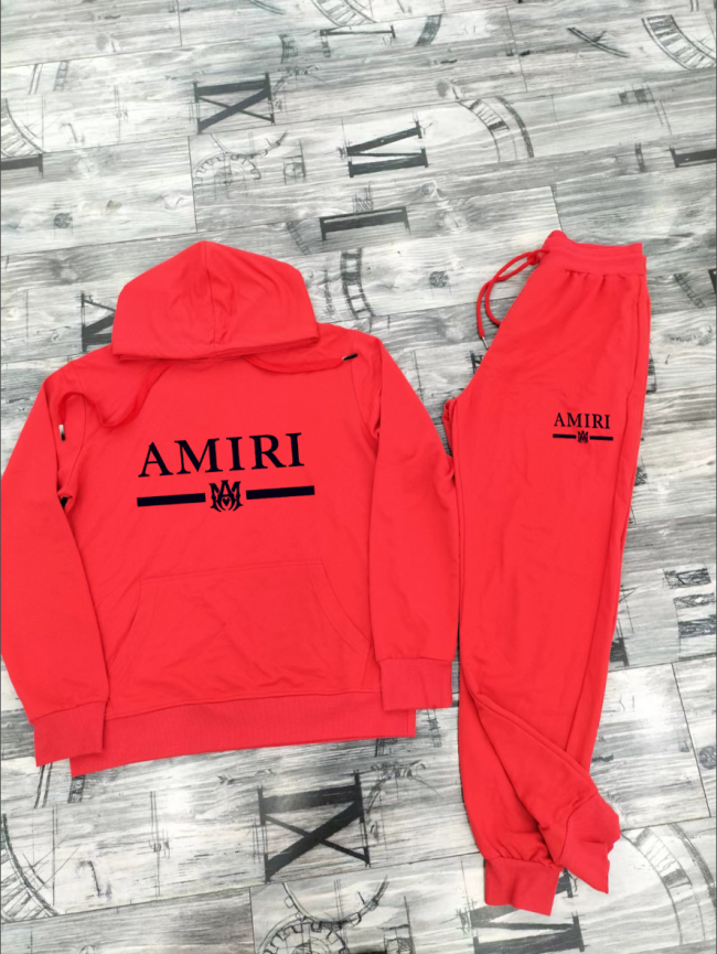 Fashion Amiri Hoodie Suit Set with Tags
