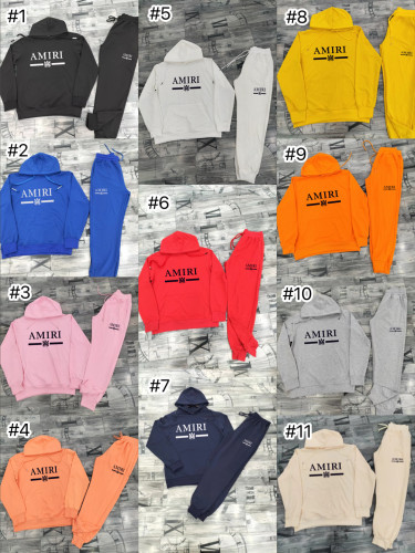 Fashion Amiri Hoodie Suit Set with Tags