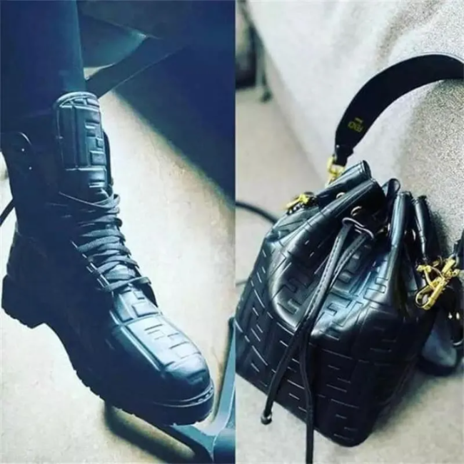 1 Set Fashion Boots & Bucket Bag Set #FEI