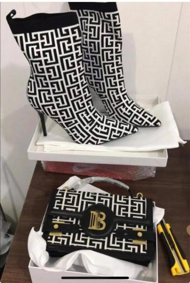 1 Set Fashion Balmain Boot & Bag Set Free Shipping #NOO