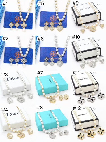 Fashion Necklace with Earrings Set with Box