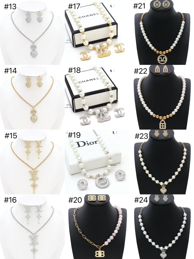 Fashion Necklace with Earrings Set with Box