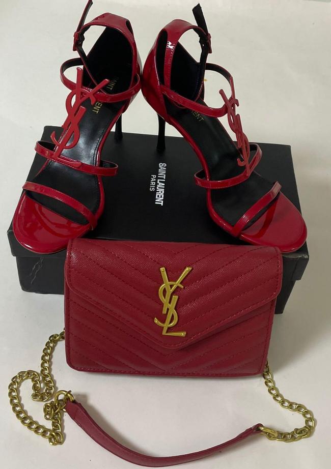 Fashion Heels with Bag Set #YS