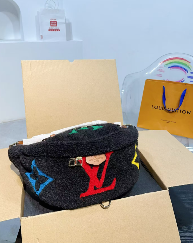 High Quality Furry Bag with Box #LOV