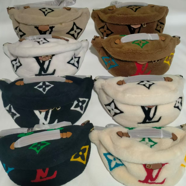 High Quality Furry Bag with Box #LOV