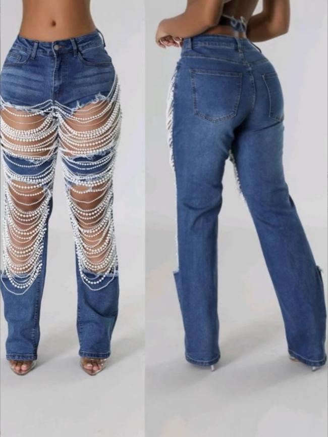 Fashion Women Jeans Size S-2XL #NOO