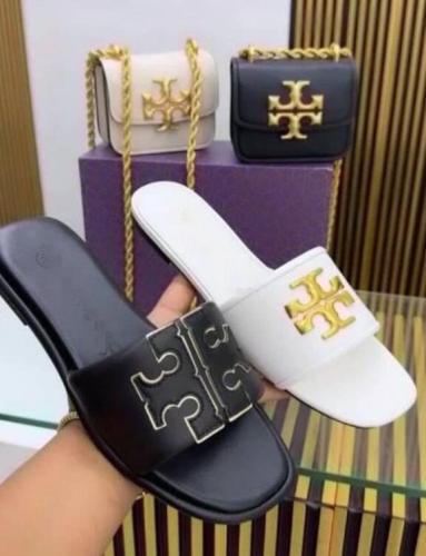 Fashion TB Slides with Bag Set #TB