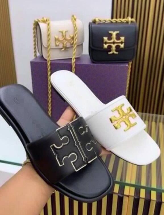 Fashion TB Slides with Bag Set #TB