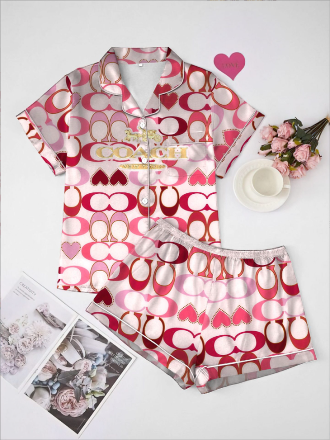 Fashion Pajama Silky Shorts Set #LOV