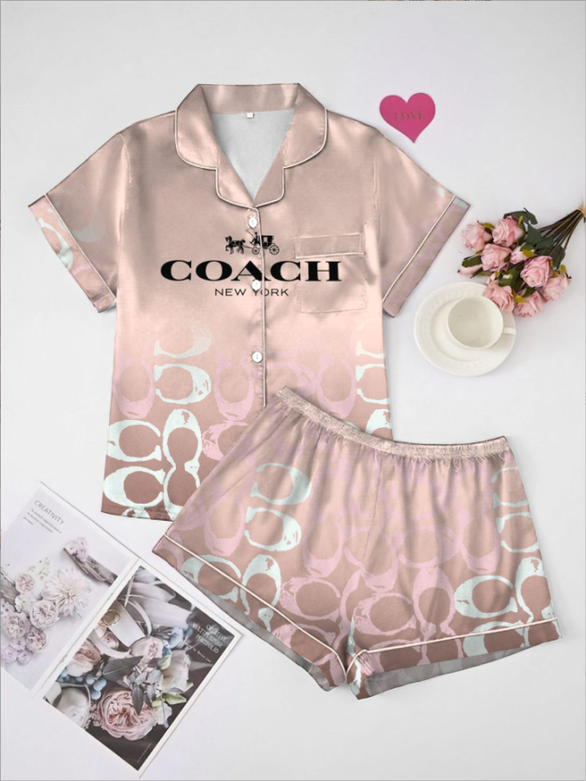 Fashion Pajama Silky Shorts Set #LOV