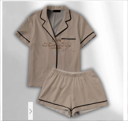 Fashion Pajama Silky Shorts Set #LOV