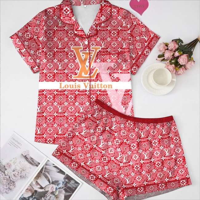 Fashion Pajama Silky Shorts Set #LOV