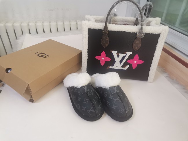 Furry Bag with Slipper Set #LOV