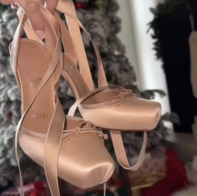 High Quality CL Heels with Box Heels height 10 cm