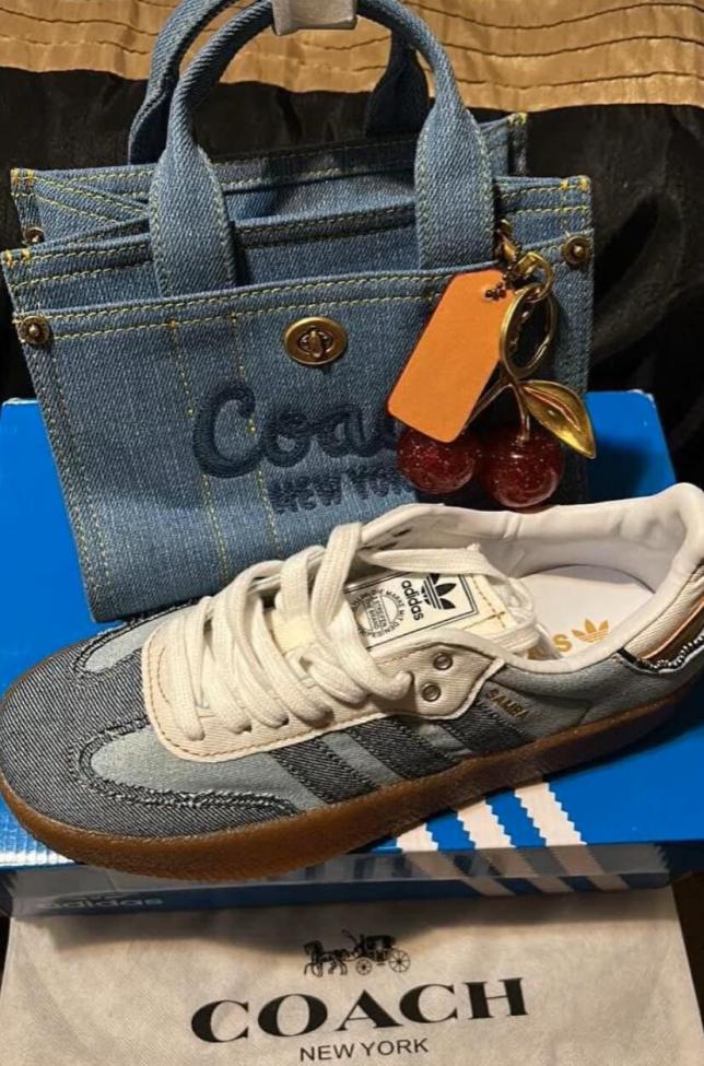 Fashion Shoes with Bag Set  With Cherry Chains   #COA