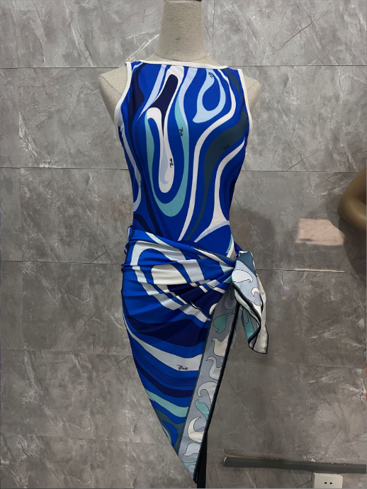 Fashion PUCCI swimsuit with Ribbon Set