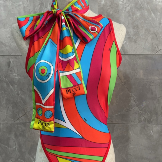 Fashion PUCCI swimsuit with Ribbon Set