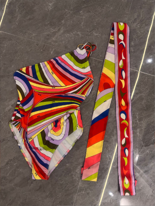 Fashion PUCCI swimsuit with Ribbon Set