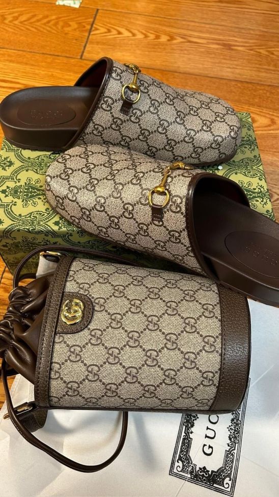 Fashion Bucket Bag With Slides Set #GUI