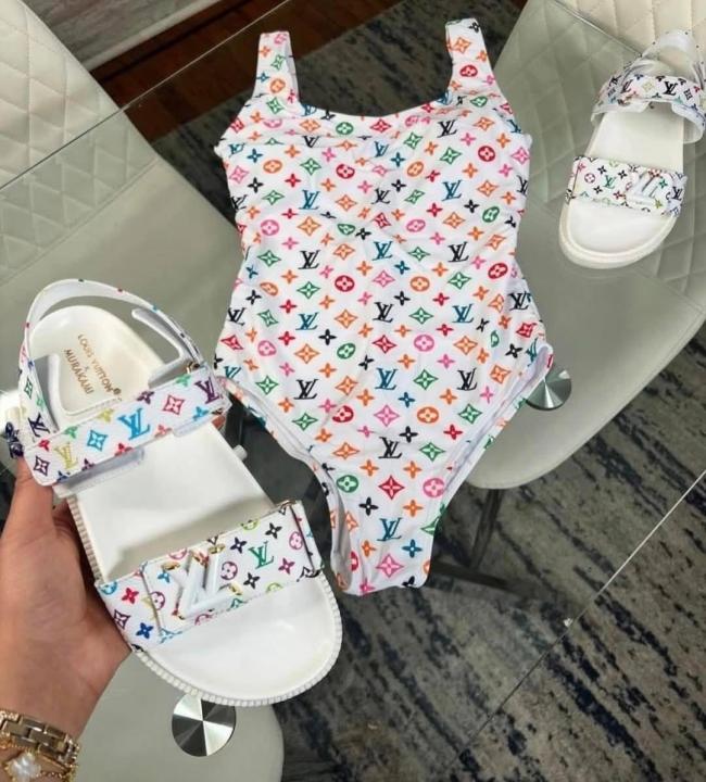 Fashion Swimsuits with Slides Set #LOV