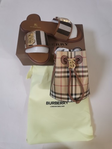 Fashion Slides with Bag Set #BUR
