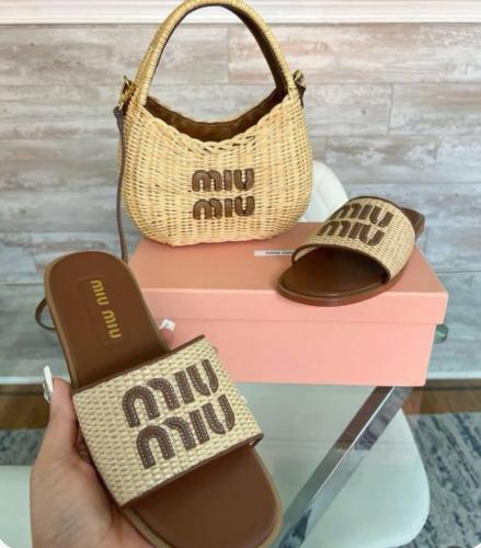  Fashion Slides with Bag Set #NOO