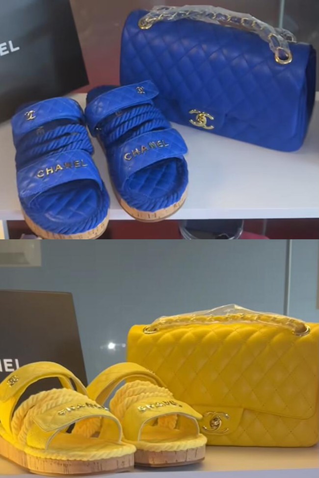 Fashion Slides with Bag Set #CHN