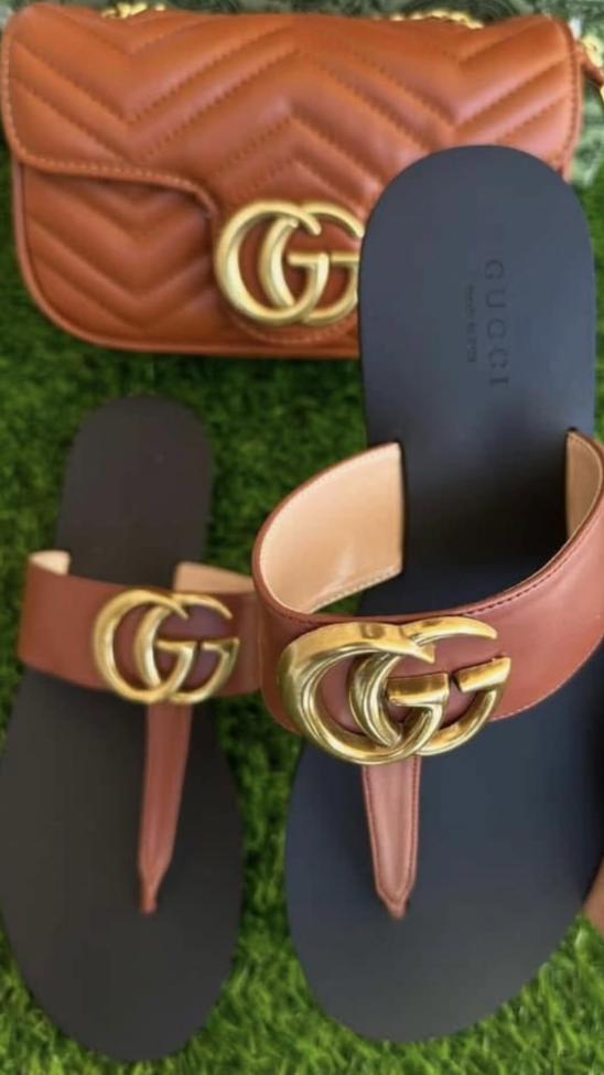 Fashion Slides with Bag Set #GUI