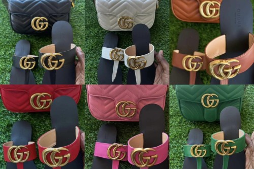 Fashion Slides with Bag Set #GUI