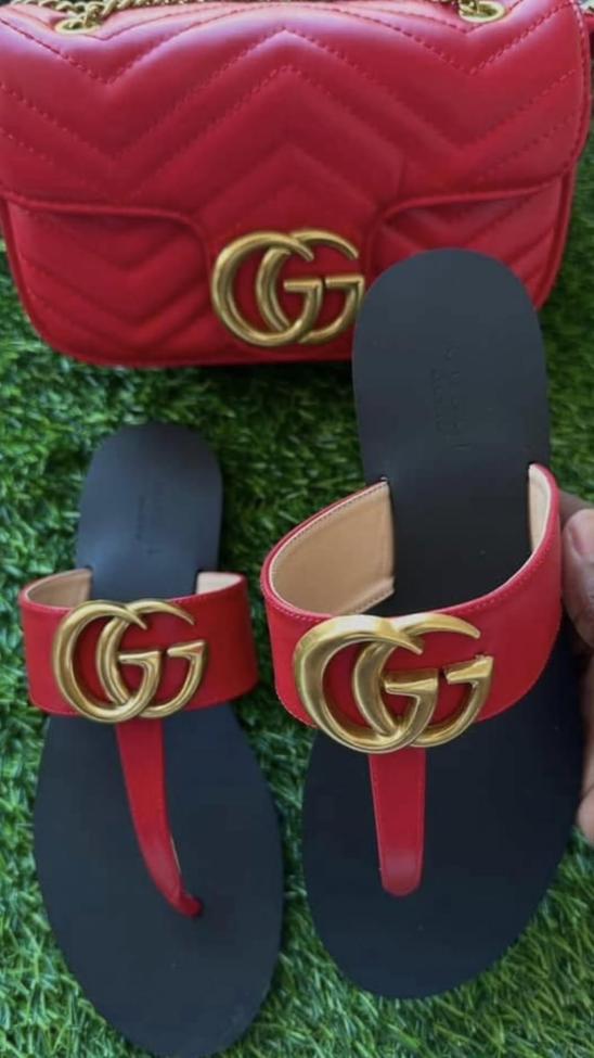 Fashion Slides with Bag Set #GUI