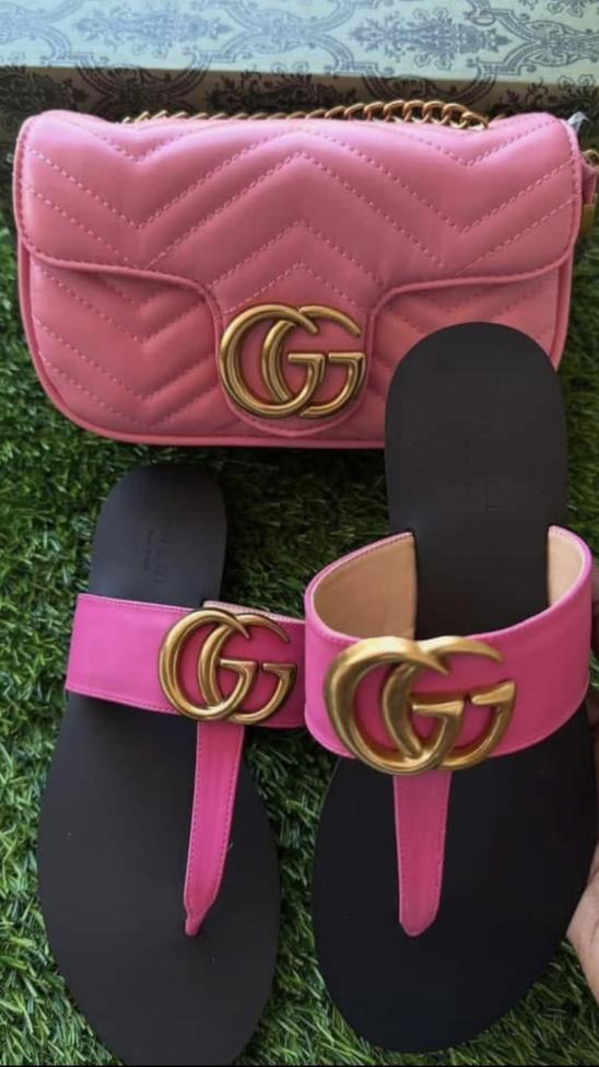 Fashion Slides with Bag Set #GUI