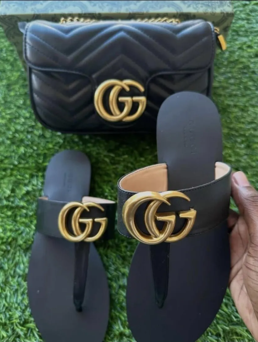 Fashion Slides with Bag Set #GUI