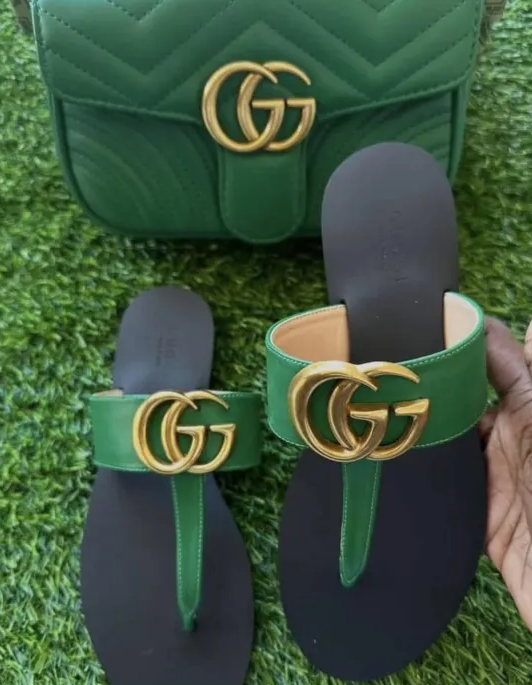 Fashion Slides with Bag Set #GUI