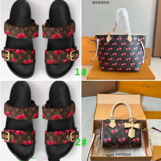 Fashion Shoes with Bag Set #LOV