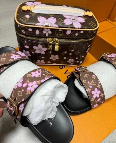 Fashion Slides with Bag Set #LOV