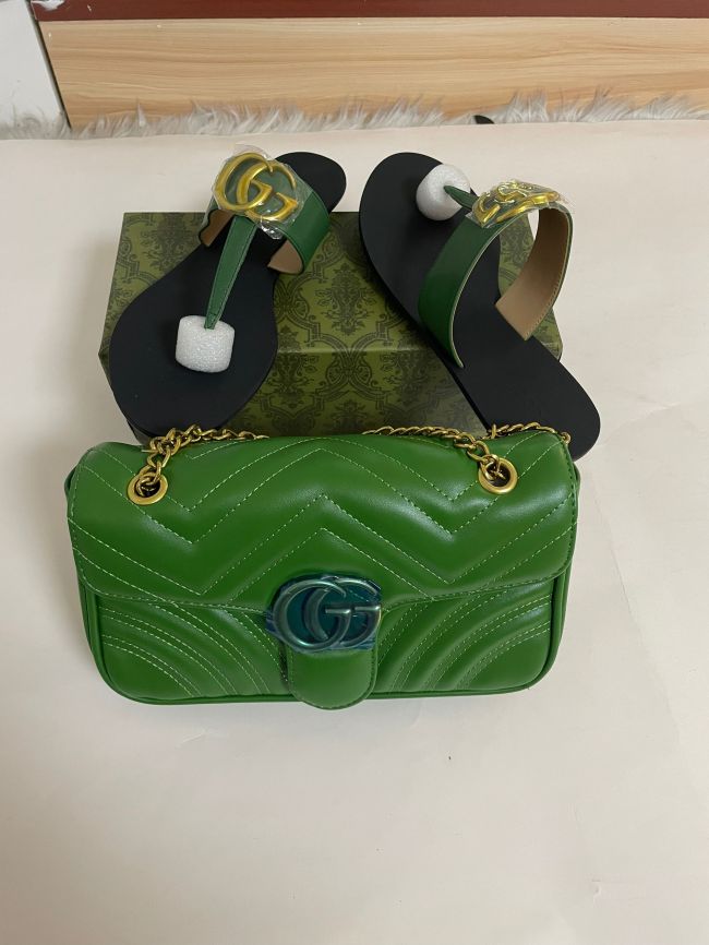 Fashion Slides with Bag Set #GUI
