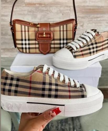 Fashion Shoes with Bag Set #BUR