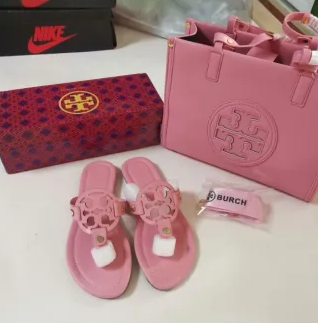 Fashion TB Slides with Bag Set #TB