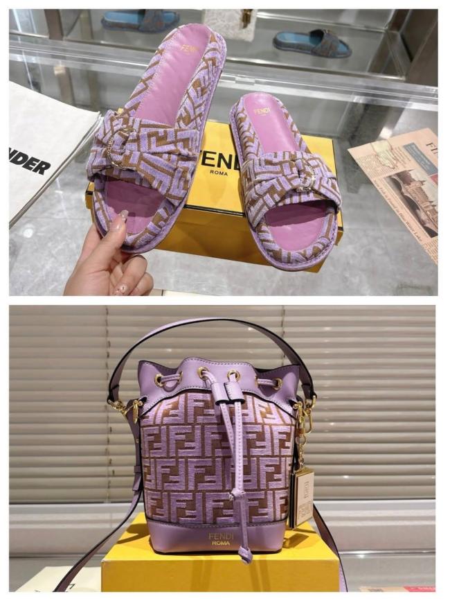 Fashion Slides with Bag Set #FEI