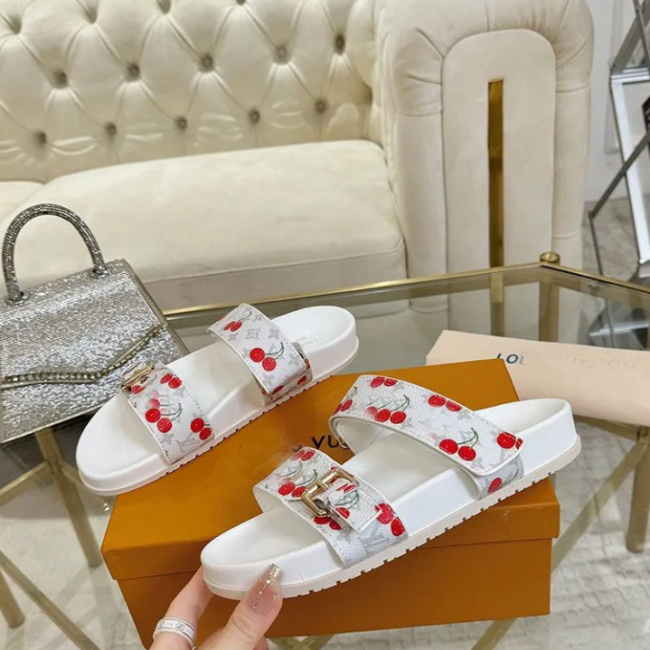 Fashion Cherry Slides With Box #LOV