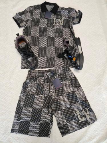 Fashion Shirt Shorts Set with Shoes #LOV