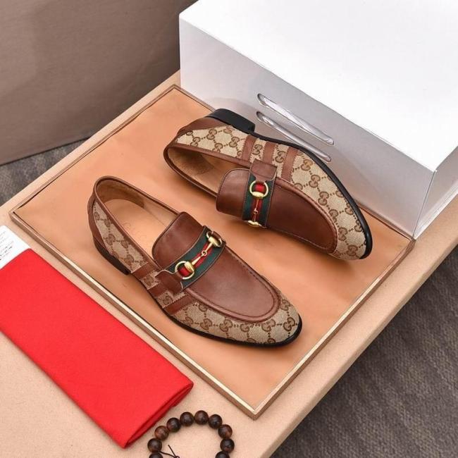 High Quality Men's Loafers Shoes Leather Shoes with Box #GUI