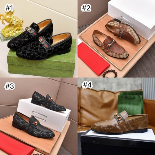 High Quality Men's Loafers Shoes Leather Shoes with Box #GUI