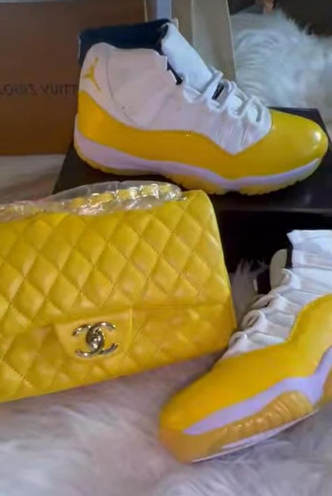 Fashion Yellow Shoes with Bag Set #NIK