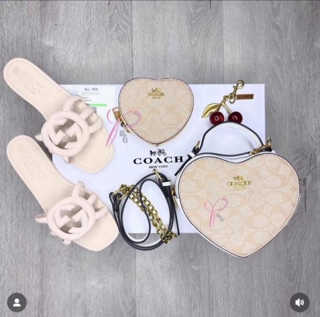 Fashion Slides with Bag Set (Slides No Box Bag with Box) #COA